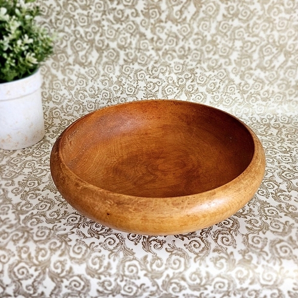 Antique Original Primitive Wood Bowl Hand Carved Rustic Farmhouse Kitchen